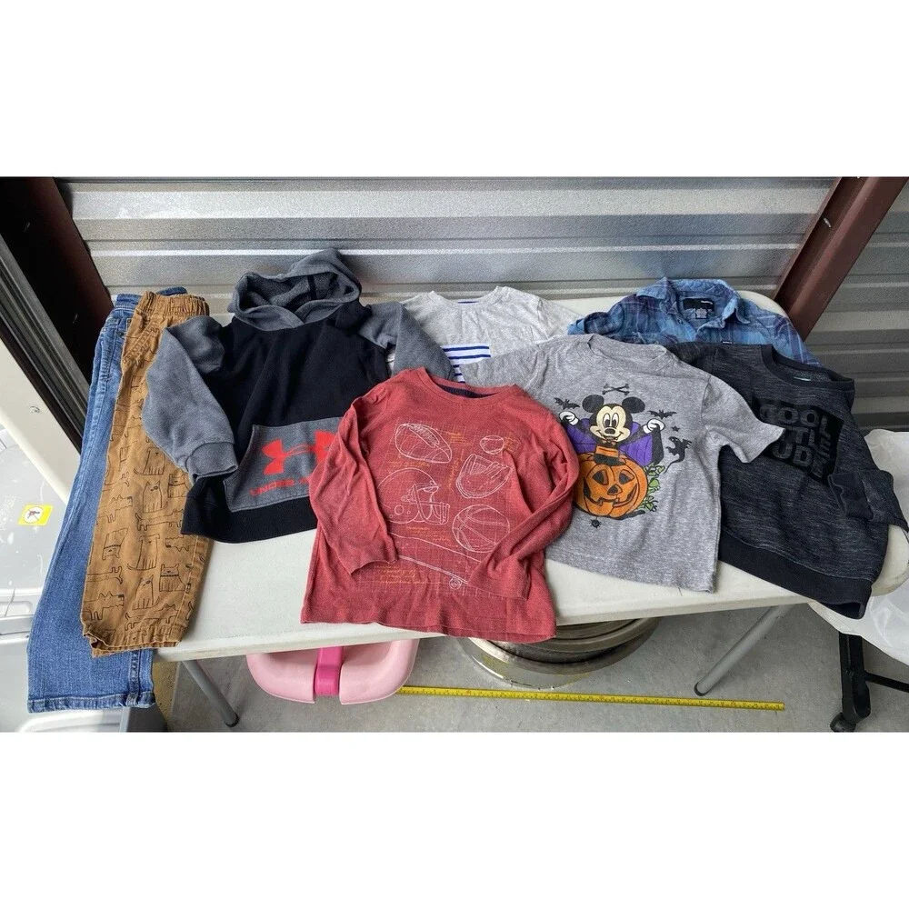 Boys Size 5/5T Play Clothes Lot 8pc Under Armour Hurley Disney